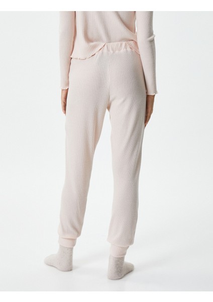 Jogger Pijama Altı Fitilli Beli Lastikli Bağcıklı
