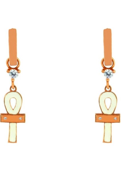 925 Ayar Gümüş Mineli Akhenaton Sembolü Küpe fiyatları