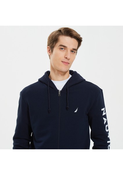 Nautıca Erkek Lacivert Standart Fıt Uzun Kollu Sweatshırt KE37602T.4NV fırsatları