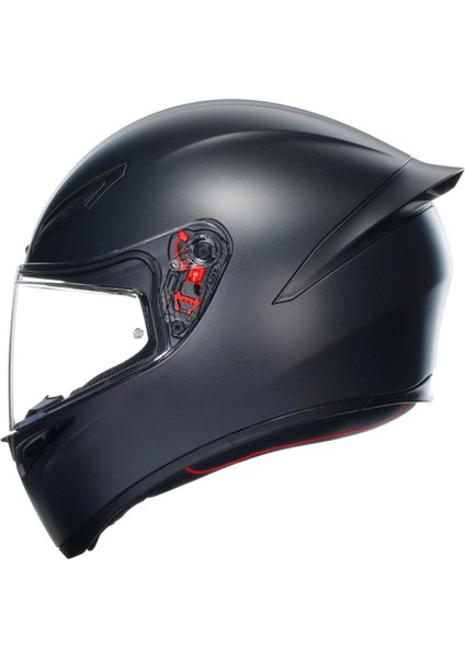 K1 S Mono Matt Black Kapalı Kask