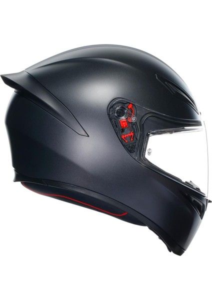 K1 S Mono Matt Black Kapalı Kask