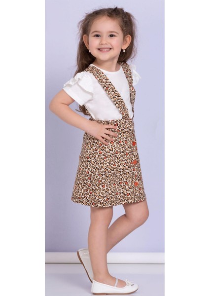 Leopar Baskılı Etekli Takım