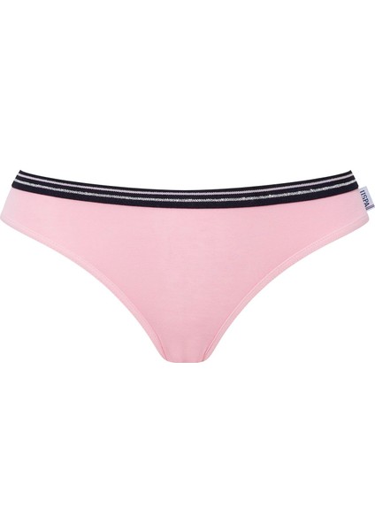 Kadın Pembe - Gri Melanj - Lacivertvert 3'lü Slip modelleri