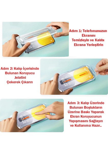 iPhone 15 Pro Max Uyumlu Ekran Koruyucu Tam Kaplayan Cam Otomatik Hizalamalı Toz Önleyici Ultra Hd fiyatları