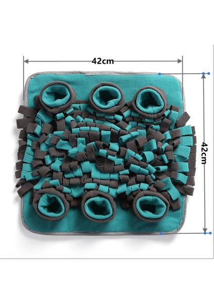42X42 cm Pet Köpek Snuffle Mat Pet Koklama Eğitim Battaniye Ayrılabilir Polar Pedler Köpek Mat Stres Rahatlatmak Nosework Bulmaca Oyuncak Pet Burun Pedi (Yurt Dışından)