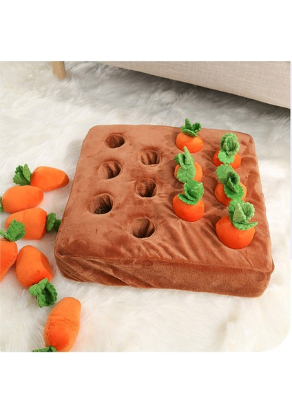 22X22CM Köpek Oyuncakları Peluş Havuç Snuffle Mat Pet Sebze Çiğneme Oyuncağı Yenilikçi Gizle Gıda Çekme Turp Yeme Alışkanlıklarını Geliştirin Interaktif Oyuncaklar (Yurt Dışından)