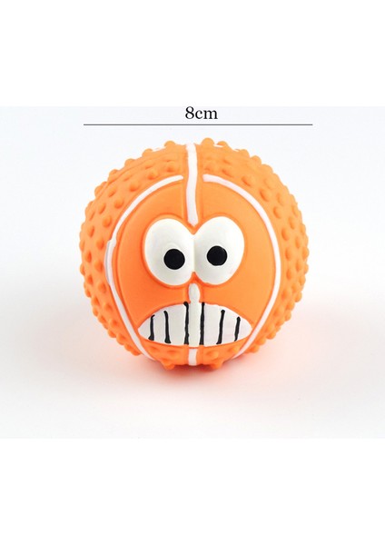 Turuncu D-8cm Pet Cızırtılı Oyuncaklar Köpek Çiğneme Lastik Top Temizleme Diş Köpek Köpekler Için Çiğneme Oyuncak Bite Dayanıklı Pet Malzemeleri Brinquedo Cachorro (Yurt Dışından)