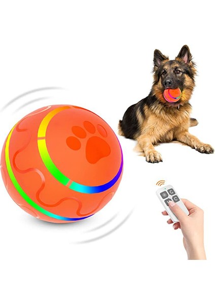 Y Uzaktan Kumanda Akıllı Elektrikli Köpek Oyuncak Topu Yanıp Sönen Led, Pet Kediler/köpekler Etkileşimli Çiğneme Oyuncakları Uzaktan Kumandalı USB Şarj Edilebilir (Yurt Dışından)