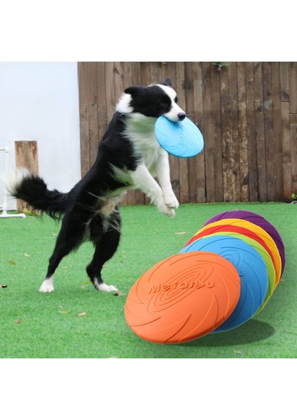 Mavi 15CM Renkli Komik Silikon Uçan Daire Diskler Kedi Oyuncak Köpek Oyunu Uçan Diskler Dayanıklı Çiğneme Köpek Eğitim Interaktif Evcil Hayvan Malzemeleri (Yurt Dışından)