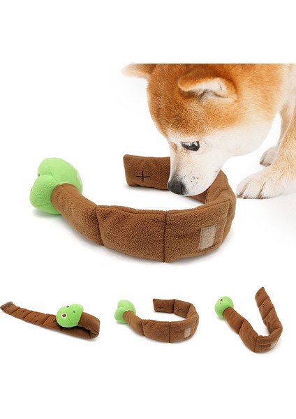 Resimde Gösterildiği Gibi Pet Snuffle Mat Köpek Peluş Ses Interaktif Gizleme Oyuncak Yiyecekler Caterpillar Molar Yavaş Besleyici Bulmaca Oyuncakları Besleyici Diş Temizleme (Yurt Dışından)