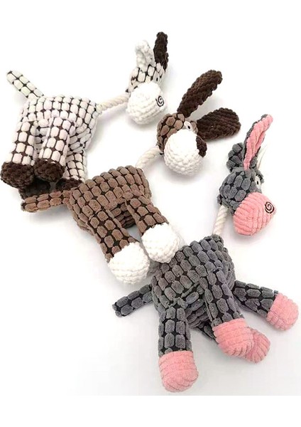 C Eğlenceli Pet Oyuncak Eşek Şekli Kadife Çiğneme Oyuncak Köpekler Için Yavru Squeaker Cızırtılı Peluş Kemik Molar Köpek Oyuncak Pet Eğitim Köpek Aksesuarları (Yurt Dışından)
