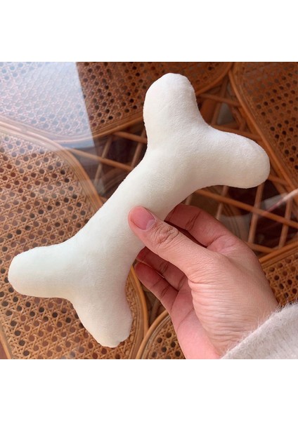 Beyaz 40 cm Pet Oyuncak Peluş Oyuncak Hediye Kemik Bebek Köpekler Için Simülasyon Oyuncak (Yurt Dışından)