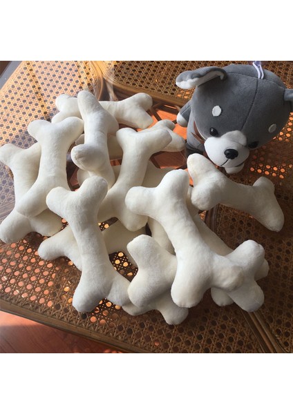 Beyaz 40 cm Pet Oyuncak Peluş Oyuncak Hediye Kemik Bebek Köpekler Için Simülasyon Oyuncak (Yurt Dışından)