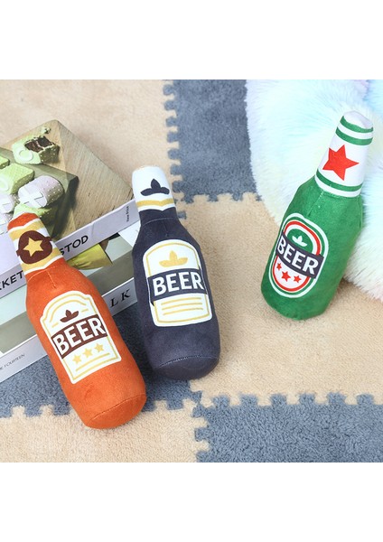 Baget Komik Peluş Oyuncaklar Köpek Için Gıcırtılı Bira Şişesi Gıda Şekli Köpek Oyuncak Isırmaya Dayanıklı Şarap Şişesi Çiğneme Oyuncak Evcil Hayvan Malzemeleri Interaktif Oyuncaklar (Yurt Dışından)
