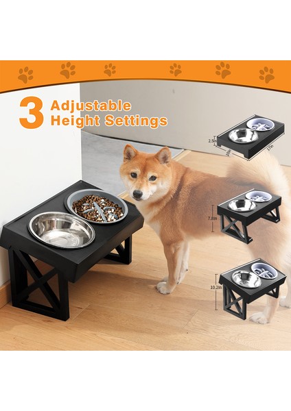 A-2 Kaseler Yükseltilmiş Köpek Kaseleri 3 Ayarlanabilir Yükseklik Yükseltilmiş Köpek Maması Su Kasesi Yavaş Besleyici Kase ile Orta Büyük Köpekler Için Ayakta Köpek Kasesi (Yurt Dışından) fiyatları
