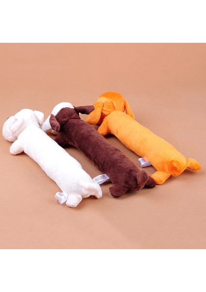 Siyah Uzunluk 30 cm Sevimli Köpek Şekli Squeaker Pet Çiğneme Oyuncak Peluş Cızırtılı Yavru Büyük Köpek Oyuncakları Küçük Büyük Köpekler Için Mesa De Som Dieren Benodigheden Hond (Yurt Dışından)