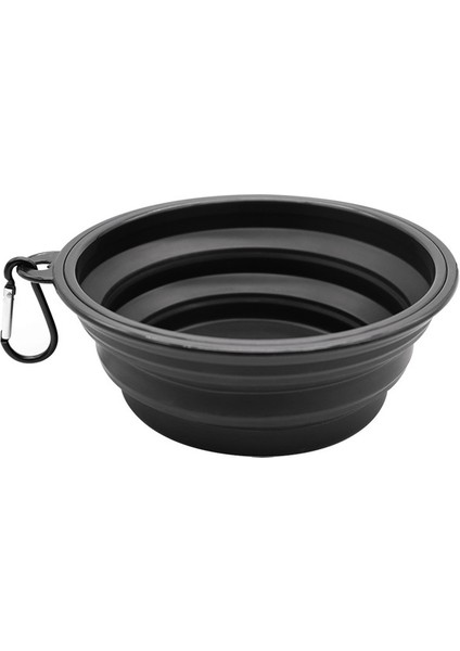 Siyah 350ML 350ML/1000ML Katlanabilir Çevre Dostu Silikon Kase Pet Köpek Seyahat Taşınabilir Su Kasesi Gıda Kabı Besleyici Köpek Aksesuarları (Yurt Dışından)