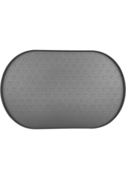Gri Kedi Köpek Maması Mat Pet Placemat Kedi Besleme Placemat Köpek Kase Ped Kolay Temizlenebilir Kaymaz Silikon Kediler Köpekler Içecek Besleme Malzemeleri (Yurt Dışından)