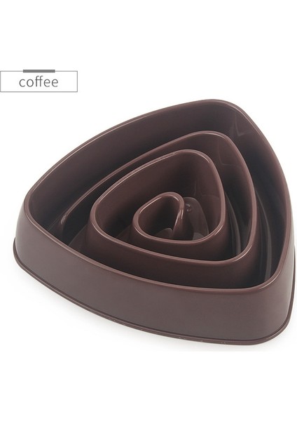 Koyu Kahverengi Üçgen Köpek Yavaş Yeme Eğitim Kase Yavru Yavru Plastik Gıda Besleme Kasesi Pet Boğulmayı Önleyin Besleyici Pet Köpek Kaseleri (Yurt Dışından)