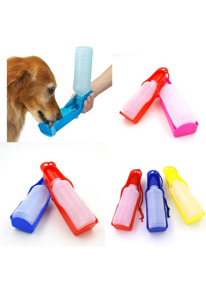 Mavi 250 ml Katlanabilir Pet Köpek Içme Suyu Şişeleri Seyahat El Yavru Köpekler Sıkıştırın Su Şişesi Dağıtıcı Aşağı Çevirmek Su Tavası (Yurt Dışından) fiyatları