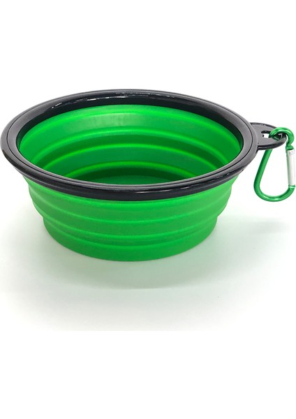 Yeşil 1000ML 350 1000ML Büyük Katlanabilir Köpek Kase Seyahat Aksesuarları Köpek Yemek Tabağı Kase Kedi Konteyner Besleyici Su Şişesi Meyve Kasesi (Yurt Dışından)