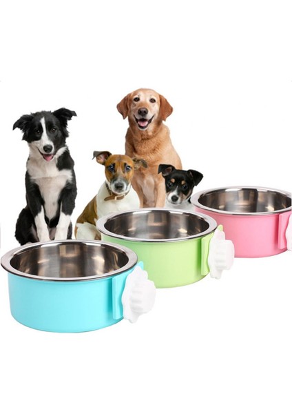 Açık Pembe Type1 S Yeni Moda Paslanmaz Çelik Asılı Besleme Besleyici Kafes Sabit Gıda Su Pet Kedi Köpek Kase Pet Köpek Kedi Malzemeleri Aksesuarları (Yurt Dışından) fiyatları