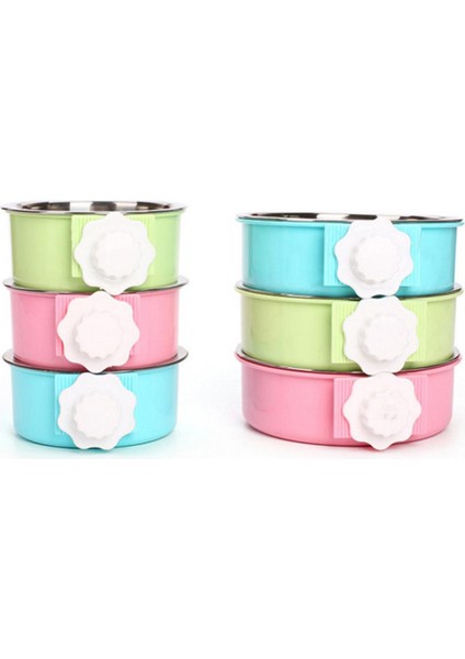 Açık Pembe Type1 S Yeni Moda Paslanmaz Çelik Asılı Besleme Besleyici Kafes Sabit Gıda Su Pet Kedi Köpek Kase Pet Köpek Kedi Malzemeleri Aksesuarları (Yurt Dışından) indirimleri