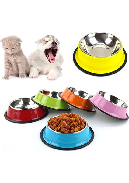 Yeşil 15 cm Paslanmaz Çelik Hayvan Mama Kabı Evcil Hayvan Besleme Malzemeleri Kedi Besleme Köpek Kaseleri Yiyecek Kaseleri Pet Paslanmaz Çelik Kase Su Içme Renkli (Yurt Dışından) fiyatları