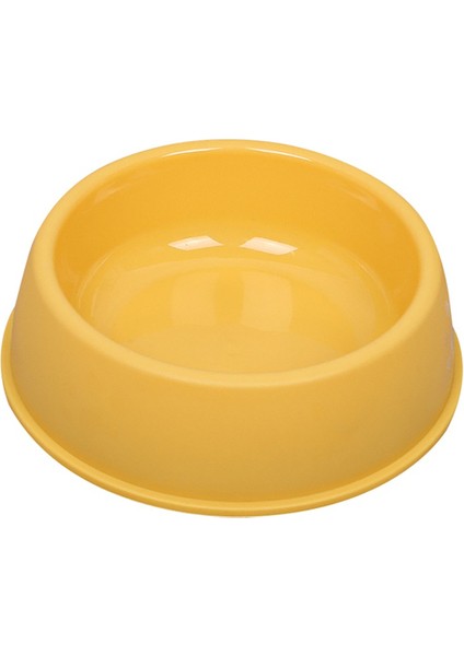 Sarı M Yüksek Kaliteli Düz Renk Evcil Hayvan Mama Kabı Şeker Renkli Hafif Plastik Tek Kase Küçük Köpek Kedi Hayvan Mama Kabı Pet Besleme Su Araçları (Yurt Dışından)