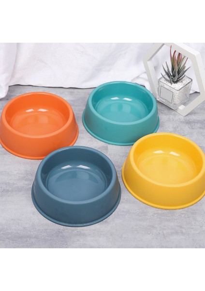 Sarı M Yüksek Kaliteli Düz Renk Evcil Hayvan Mama Kabı Şeker Renkli Hafif Plastik Tek Kase Küçük Köpek Kedi Hayvan Mama Kabı Pet Besleme Su Araçları (Yurt Dışından) fiyatları