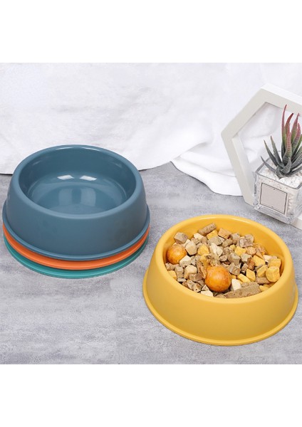Sarı M Yüksek Kaliteli Düz Renk Evcil Hayvan Mama Kabı Şeker Renkli Hafif Plastik Tek Kase Küçük Köpek Kedi Hayvan Mama Kabı Pet Besleme Su Araçları (Yurt Dışından) fırsatları