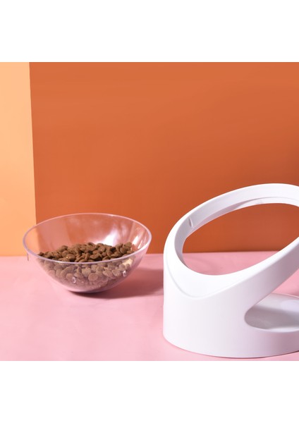 Beyaz Yeni Evcil Hayvan Mama Kasesi Köpek Kedi Besleme Kasesi Standı ile Omurga Besleyici Kitty Plaka Köpek Yemeği Içme Şişesi Köpek Su Kasesi (Yurt Dışından) modelleri