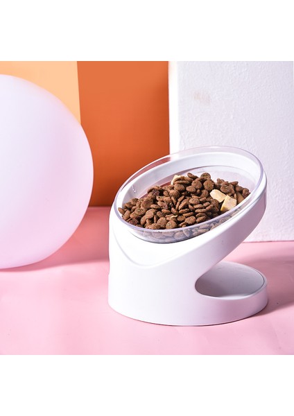 Beyaz Yeni Evcil Hayvan Mama Kasesi Köpek Kedi Besleme Kasesi Standı ile Omurga Besleyici Kitty Plaka Köpek Yemeği Içme Şişesi Köpek Su Kasesi (Yurt Dışından) fırsatları