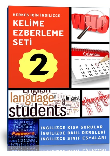 İngilizce Kelime Ezberleme Modüler Kitap Seti (Kısa Sorular-Okul Dersleri-Sınıf Eşyaları)