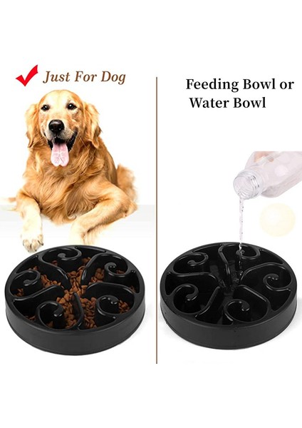 Siyah 20X4.5 cm Pet Köpek Yavaş Besleyici Kase Eğlenceli Kaymaz Anti-Gulping Yavaş Gıda Besleme Yemekleri Eko Köpek Kasesi Büyük Orta Küçük Köpekler Için Yavru (Yurt Dışından) modelleri