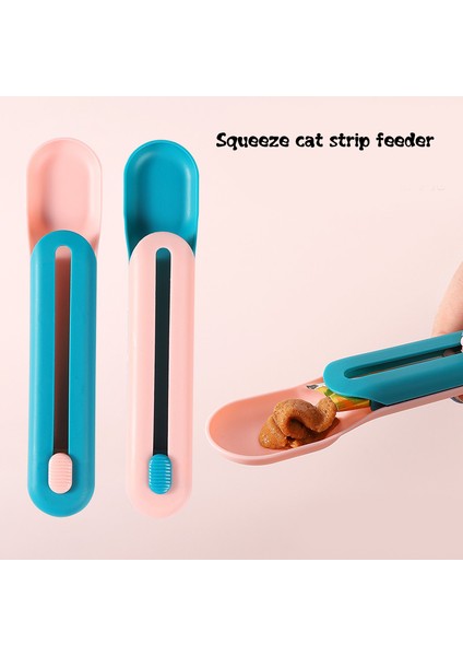 Kedi Pedi Bir Pet Kedi Besleme Kepçe Düğmesi Basılan Tasarım Taşınabilir Gıda Uzun Şerit Kedi Aperatif Sıkacağı Besleyici Çok Amaçlı Kaşık Evcil Hayvan Malzemeleri (Yurt Dışından) fırsatları