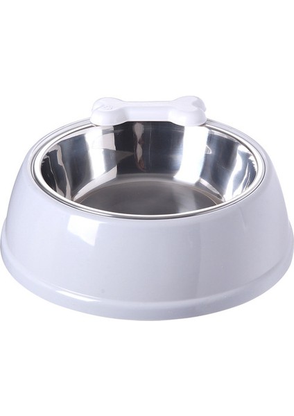 Gri Çelik 1 23.5X23X7CM 3 Stil Sevimli Köpek ve Kedi Kase Karikatür Yay Kemik ve Taç Küçük Kedi Macun Malzemeleri Için Pet Besleyici Paslanmaz Çelik Gıda Kasesi (Yurt Dışından)