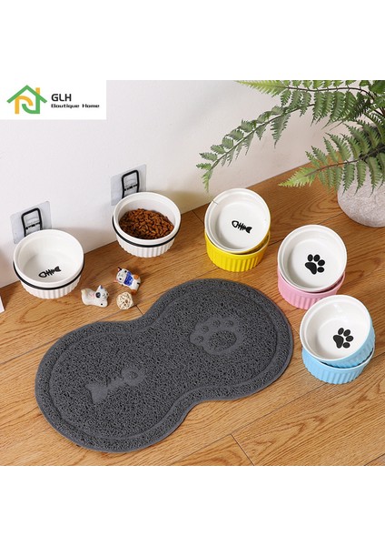 C Duvara Monte Seramik Kedi Köpek Maması Kaseleri Pet Kedi Köpek Besleme Ürünü Gıda Su Kasesi Kedi Köpek Için Evcil Hayvan Malzemeleri (Yurt Dışından) modelleri