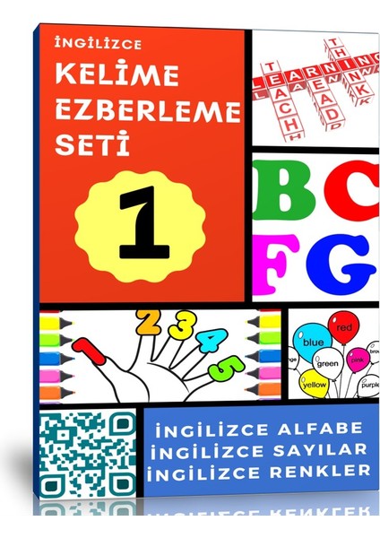 İngilizce Kelime Ezberleme Seti (Alfabe-Sayılar-Renkler)