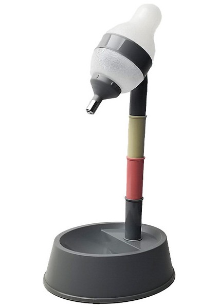 Gri Yeni Köpek Suluğu Evcil Hayvanların ve Suyun Yüksekliğini Ayarlayabilir ve Hepsi Bir Arada Kedi Suluk Köpek Malzemeleri Besleyebilir (Yurt Dışından)