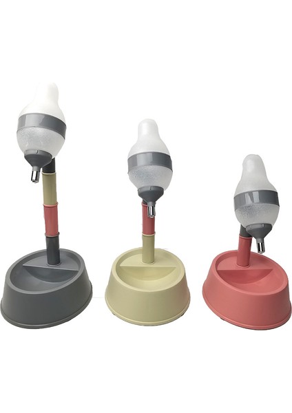 Gri Yeni Köpek Suluğu Evcil Hayvanların ve Suyun Yüksekliğini Ayarlayabilir ve Hepsi Bir Arada Kedi Suluk Köpek Malzemeleri Besleyebilir (Yurt Dışından) fiyatları