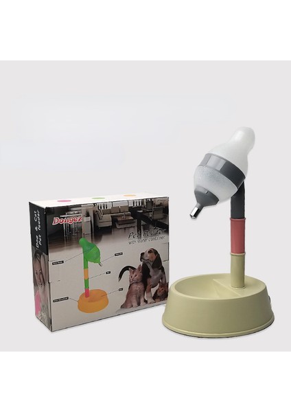 Gri Yeni Köpek Suluğu Evcil Hayvanların ve Suyun Yüksekliğini Ayarlayabilir ve Hepsi Bir Arada Kedi Suluk Köpek Malzemeleri Besleyebilir (Yurt Dışından) indirimleri