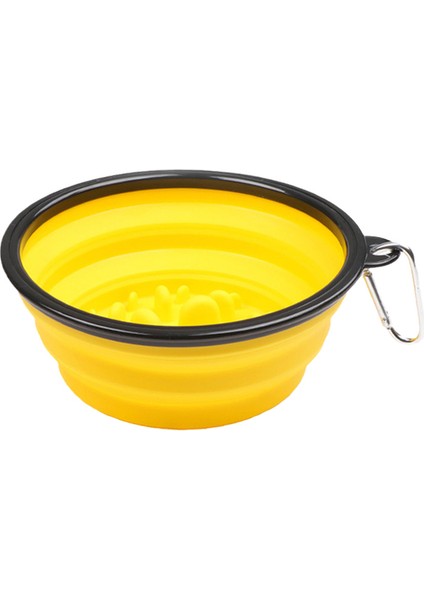 Sarı S-350ML 1000 ml Köpek Küçük Orta Köpekler Için Yavaş Yemek Kasesi Köpek Açık Seyahat Evcil Hayvan Aksesuarları Için Toka ile Katlanabilir Evcil Hayvan Kaseleri (Yurt Dışından)