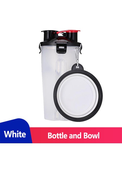 Kase Şişe Beyaz Pet Köpek Su Şişesi Köpekler Için Su Kasesi Suluk Besleyici Kediler Için Taşınabilir Köpek Tiryakisi Mama Kasesi Köpekler Aksesuarları Ikram Ürünleri (Yurt Dışından)