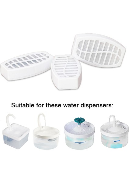 J-4pcs Yedek Filtre Kedi Köpek Su Içme Çeşmesi Aktif Karbon Değiştirilmiş Filtreler 2/3/4 Pcs Çeşme Filtre Süngeri (Yurt Dışından) fırsatları
