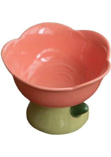 B-Pembe Kase Sevimli Seramik Kedi Kase Yüksek Ayak Plakası Kaymaz Çiçek Şekli Köpek Yavrusu Besleyici Besleme Maması Su Koruma Servikal Evcil Hayvan Malzemeleri (Yurt Dışından) fiyatları