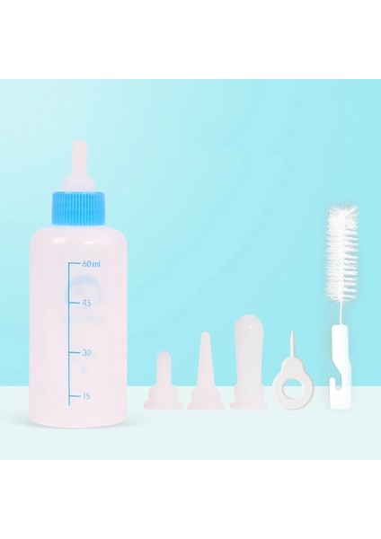 Resim Olarak 60ML Pet Biberon Köpek ve Kedi Biberon Yenidoğan Yavru Kedi Biberon 60ML 150ML Pet Silikon Meme Biberon (Yurt Dışından) fırsatları