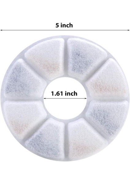 Filtre Çipi 16PC Pet Filtre Çipi Kedi ve Köpek Içme Çeşmesi Yedek Filtre Pamuk Aktif Karbon Reçine 3 Üçlü Filtrasyon Sistemi (Yurt Dışından)