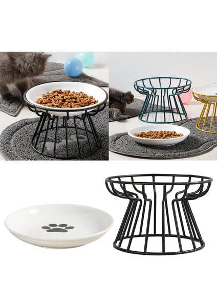 Altın Pet Köpek Kedi Kase Yükseltilmiş Yükseltilmiş Kase Standı ile Pet Köpek Kedi Mama Besleyici (Yurt Dışından) fiyatları