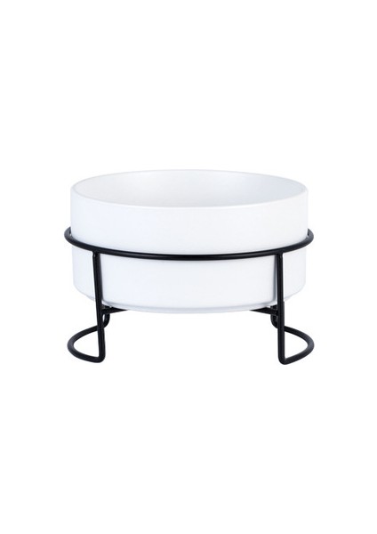 Beyaz Standı ile 400 ml 1800 ml Köpek Maması Su Kaseleri Seramik Yükseltilmiş Kedi Içme Yeme Besleyiciler Nordic Pet Büyük Kapasiteli Kase (Yurt Dışından)